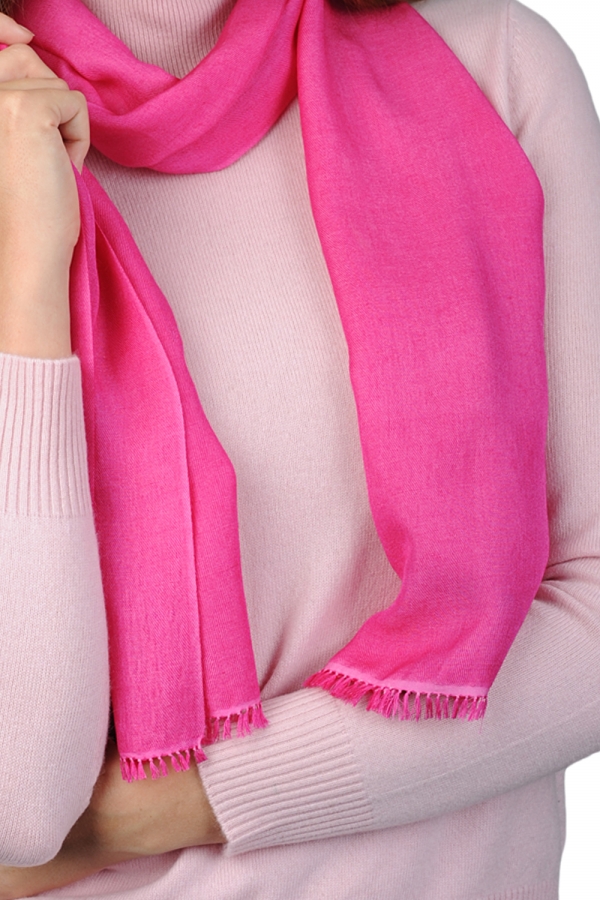 Cashmere & Zijde accessoires sjaals scarva intensief roze 170x25cm